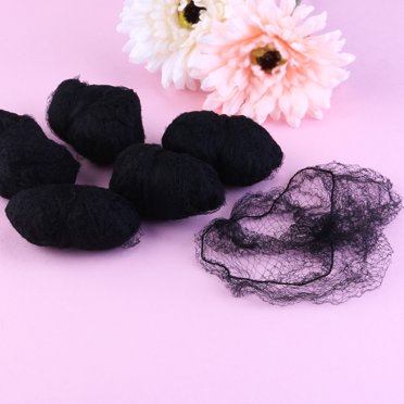 4-Pack Black Crochet Hair Nets For Sleeping - Breathable, Reusable, Soft Silk-Like Nets For Women's Hair Care (Shower, Makeup, Silk Press)