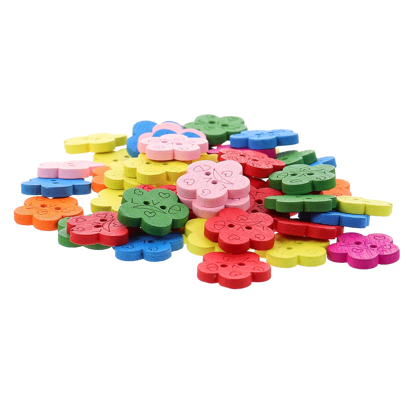 Raindrops 100 Pcs Accessories Cat Speech Buttons Plum Wood High-class ...