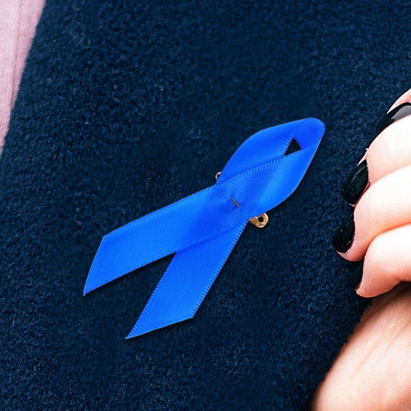 Raindrops 100 Pcs Awareness Ribbon Shape Funeral Blue Memorial Campus