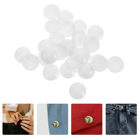 Raindrops Craft 100pcs White Plastic Blank Buttons for Sewing, Scrapbooking, and Craft Projects