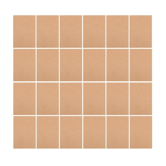 Raindrops Double-Sided Blank Light Brown Cards 100 Pieces for Students, Note Taking, Crafts, and School Supplies