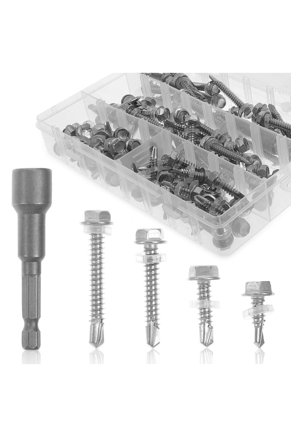 100 Pcs Bolts and Nuts Metric Furniture Screw Assortment Camera Keychain Silver