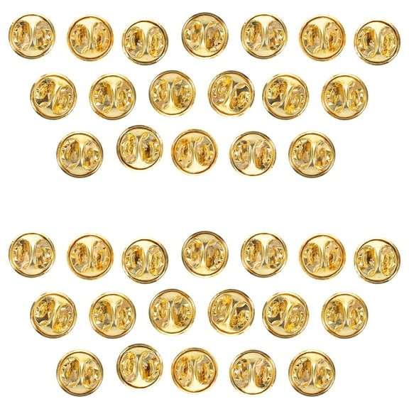 Raindrops 100 Pcs Brass Locking Pin Backs Metal Butterfly Clutch Pin Backs for Lapel Pins Tie Tacks Hat Badges Ideal for Formal Events Craft Making and Daily Use