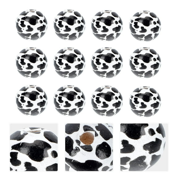 Raindrops 100 Pcs Cow Charms DIY Bead Projects Pattern Beads Child