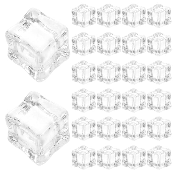 Raindrops 100 Pcs Clear Crystal Decorations for Home, Transparent Fake Ice Ornaments for Party and Event Decor