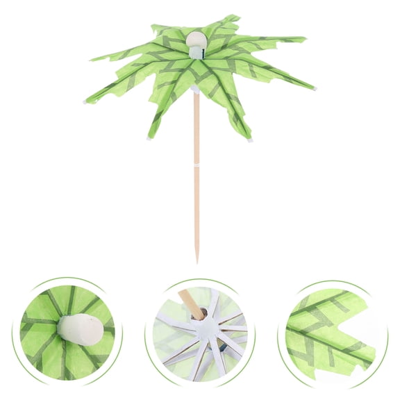 Raindrops 100 Pcs Delicate Fruit Sticks Decorative Cocktail Picks Umbrella Designed Appetizer Picks