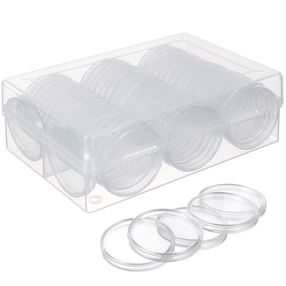 Raindrops 100 Pcs Holder Round Box Storage Box 15.40X10.30X5.40CM Transparent