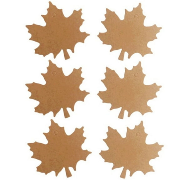 Raindrops 100 Pcs Maple Leaf Tags Kraft Maple Leaf Labels Tree Ornaments 6X4cm
