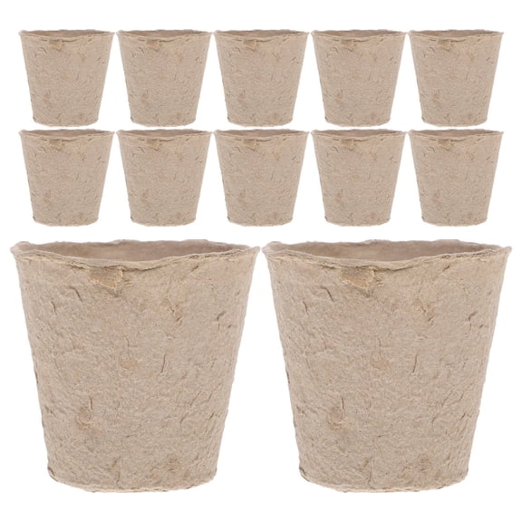 CRILSTYLEO 100Pcs Coffee Colored Paper Pot Cups for Garden Use Biodegradable Seed Planting
