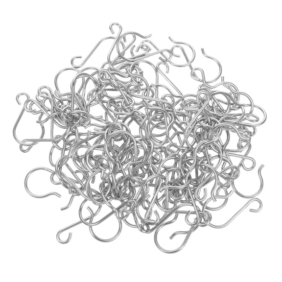 Raindrops 100pcs Heavy Duty Stainless Steel Curtain Hooks S Hooks for Curtain Track Metal Hanging Curtains