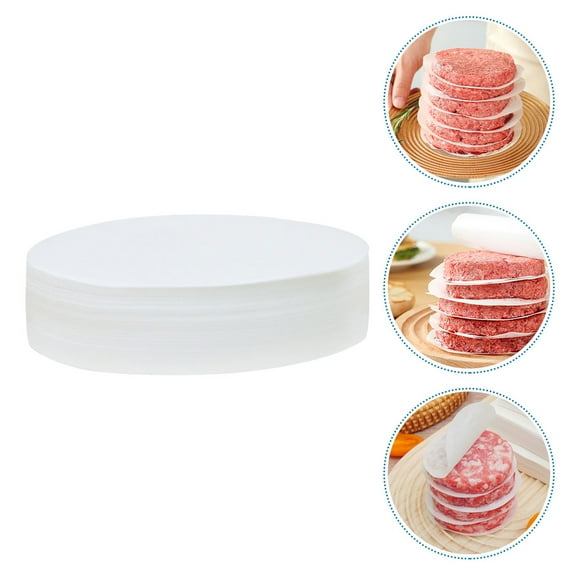 Raindrops 100 Pcs Parchment Paper Rounds Hamburger Patty Papers Non-Stick Patty Papers For Smash Burger Press Patty Maker Separating Freezing Burgers 11cm