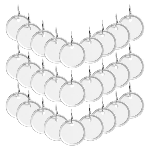 Raindrops 100 Pcs Round Numbered Key Tags Metal Ring