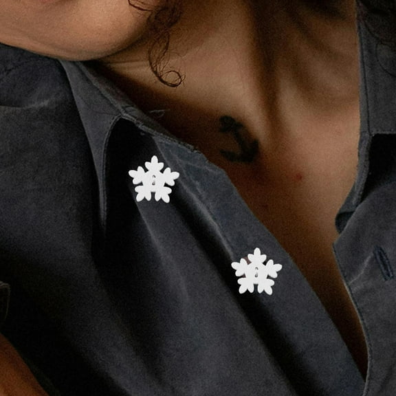 Raindrops 100 Pcs Snowflake Buttons for Crafts Decoration Creative