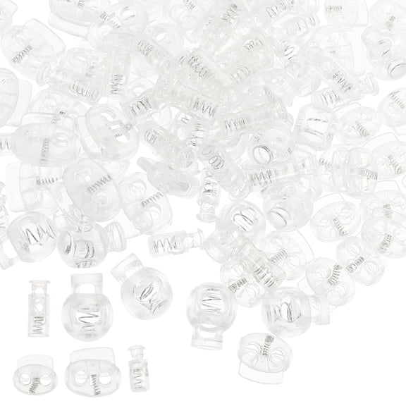 Raindrops 100 Pcs Transparent Pig Nose Button Spring-loaded Buckles