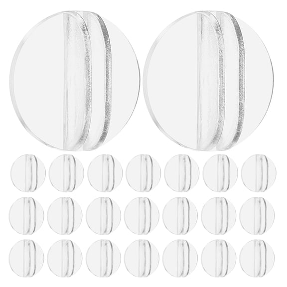 Raindrops 100 Pcs Transparent Round Card Holder Holders Memo Clip Table Runner Runners Staff