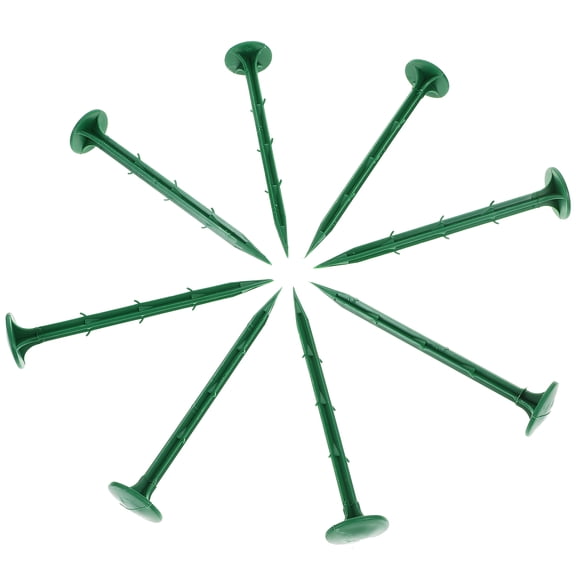 Raindrops 100 Plastic Garden Stakes for Outdoor Use Green Durable Landscape Fabric Fixing Pegs 100 Count