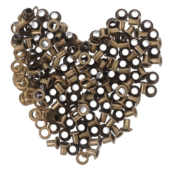 CHICHUMID 100Sets Durable Brown Hollow Rivets for Clothes Bags and Tags with Easy Installation