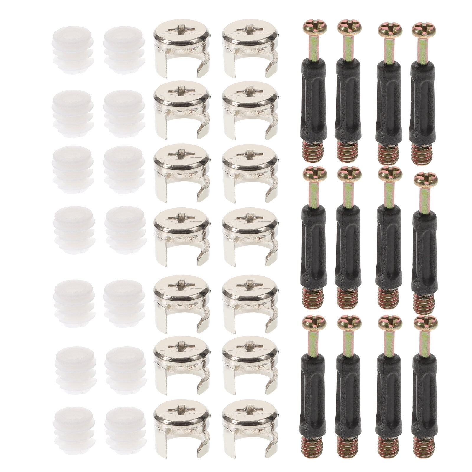 FOMIYES 100Sets Assorted Color Furniture Cam Lock Fittings with Anti-Rust Zinc Alloy