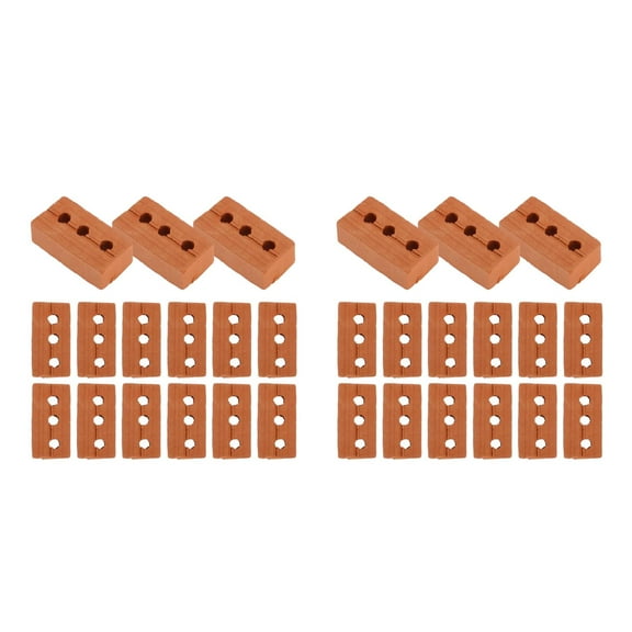 Raindrops 100 pcs Mini Building Bricks Blocks Set for Dollhouse Accessories, Landscape Model Kit with Realistic Fake Bricks for Architecture