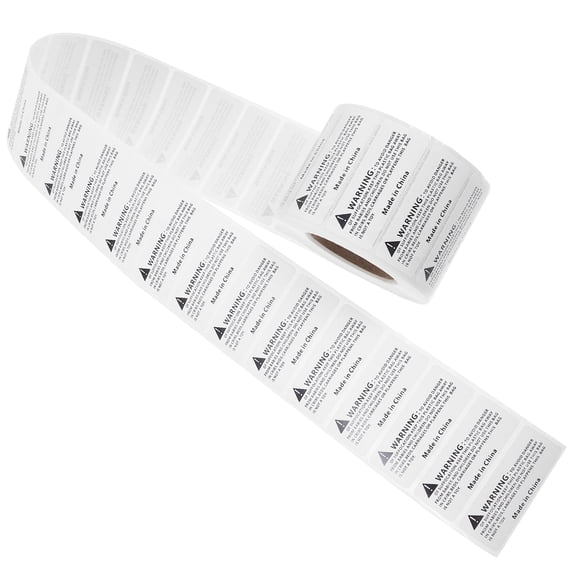 Raindrops 1000Pcs Clear Suffocation Warning Stickers for Shipping and Packaging Multi Color