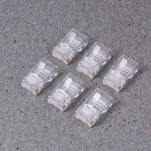 FOMIYES 1000Pcs 8 Pin Cob Network Cable Plug White with Thermoplastic Housing for Cat5e Cable