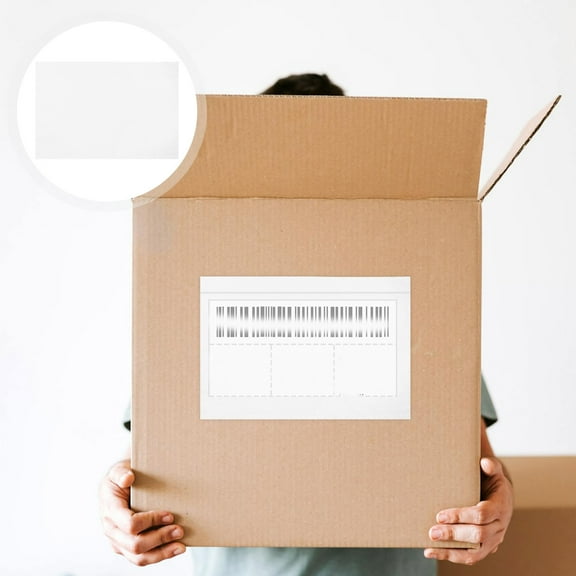 Raindrops 100PCS Self-Adhesive Clear Shipping Label Pouches - Plastic Envelopes Clear Adhesive Packing List Pouches Shipping Label Envelopes for Mailing and Storage