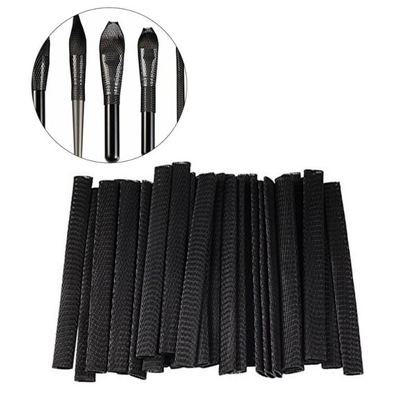 Raindrops 100Pack Makeup Brush Mesh Cover Black For Travel And Storage Solution