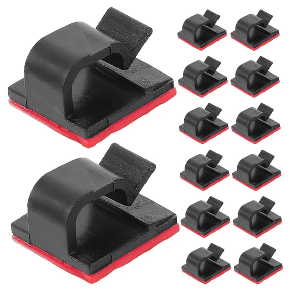 Raindrops 100Pcs Acrylic Transparent Adhesive Cable Clips for Car Dash Cam Black