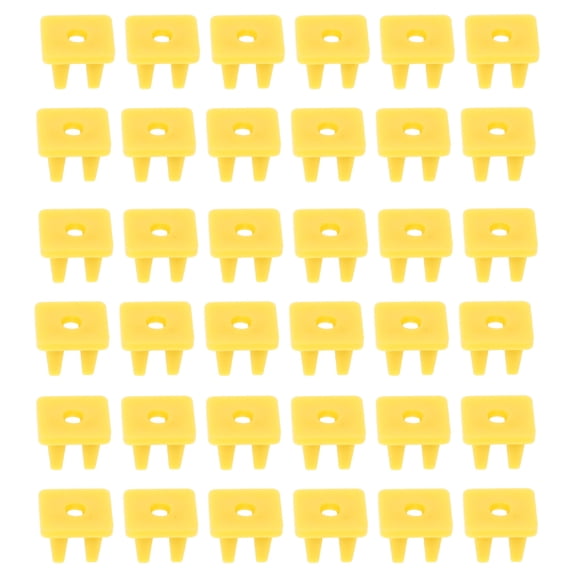 Raindrops 100Pcs Car Accessories Yellow Plastic Trim Panel Screw for Engine Cover Grommets Buffer 1.30X1.10X1 in