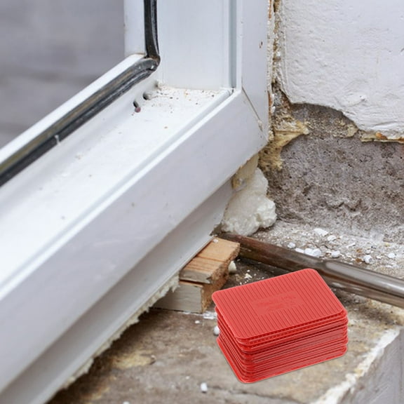 Raindrops Versatile Plastic Shims Red for Doors and Windows Vibration Noise Reduction 100Pcs