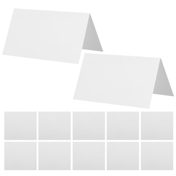 Raindrops 100 Pieces Blank White Name Tags for Wedding Table Seating - Elegant and Simple Decor