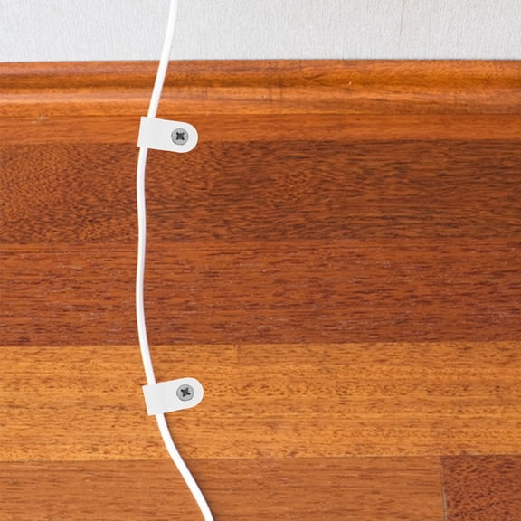 Raindrops White PVC Cable Wire Clamps for Indoor and Outdoor Cable Management, 100 Pieces and Easy to Install