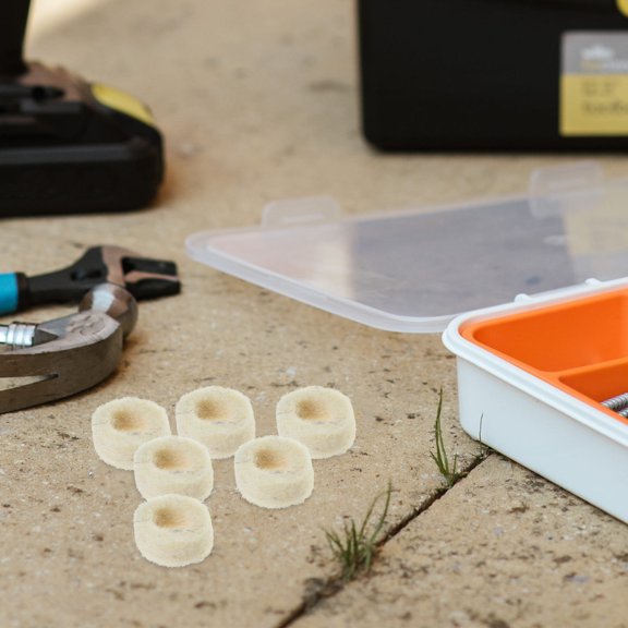 Raindrops 100Pcs Beige Felt Washers for Battery Terminals and Oil Plug Replacement Mechanical Use