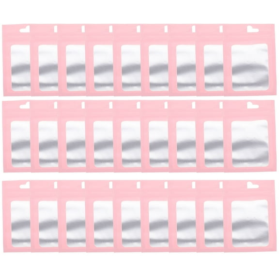 Raindrops 100Pcs Self-Sealing Bags for Jewelry and Cosmetics - and Reusable Pink 3.93X2.75X0.04in