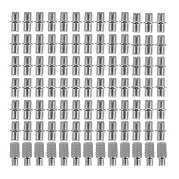 Raindrops 100-Pack Shelf Pin Kit, Cabinet Shelf Supports for Furniture, Adjustable Shelf Pin Hardware