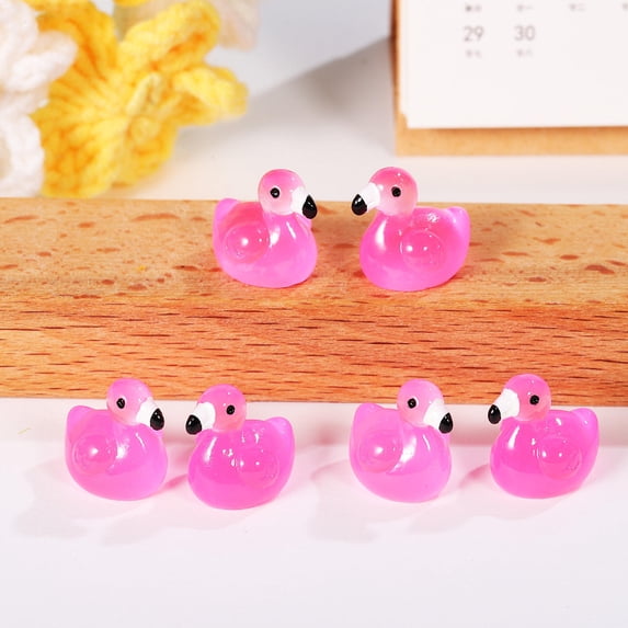 Raindrops 100Pcs Tiny Animals Mini Resin Flamingo Figurines MultiColored Whimsical Design For Home Decor