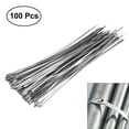 thumbnail image 1 of Raindrops 100 Pcs Latch Stainless Steel Cable Tie Quick Insertion Cable Ties Silver, 1 of 8