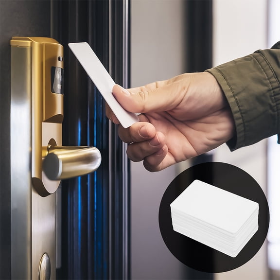 Raindrops 100 Pack Double-Sided Printable White PVC Cards with Smooth Edges for Crafts and Decoration