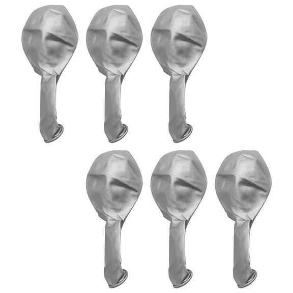 Raindrops 100pcs 10 Inches Latex Metallic Balloons Thicken Decoration Balloons for Birthday Wedding Baby Shower (Silver)