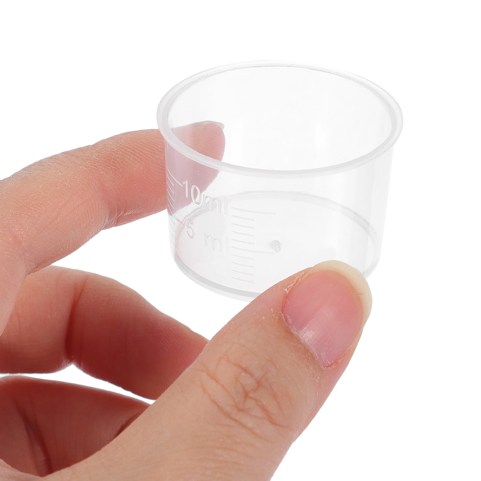 Raindrops 100pcs 10ml Clear Thickened Scale Measuring Cups for Lab