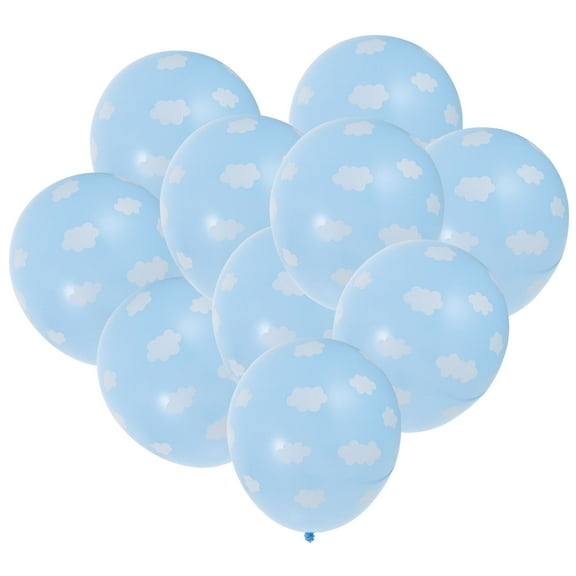 Raindrops 100pcs 12 Inch Latex Balloons Printed Latex Balloon Party Wedding Decoration (Blue)