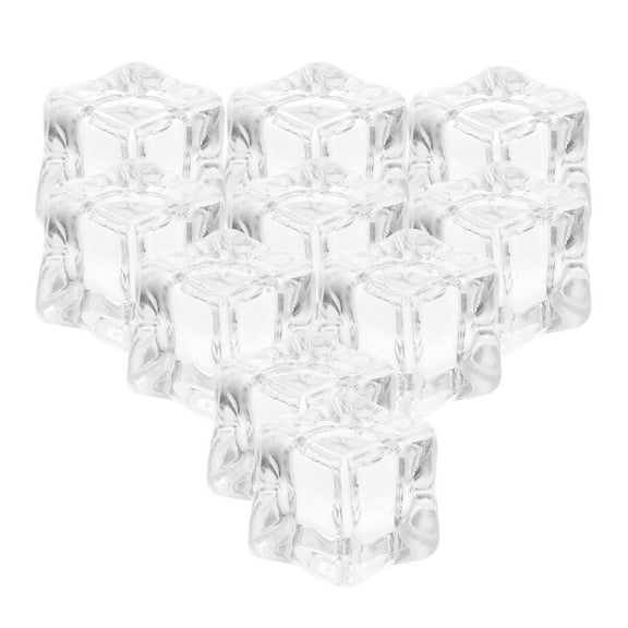 Raindrops 100pcs Clear Fake Ice Cubes 15mm Acrylic Ice Cubes for Vase Fillers Artificial Plastic Clear Square Ice Cubes Decorations for Home Party Tabletop Decorations