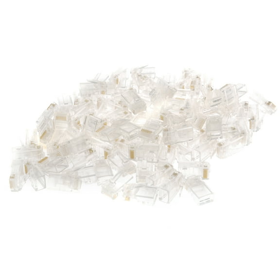 Raindrops 100pcs Cat5e Cat5 Network Cable LAN Crimp Connectors Ends Plugs Set