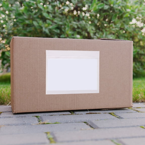 Raindrops Clear Self-Adhesive Back Pouches for Shipping Labels and Packing Lists, Easy to Apply and Remove, Logistics Envelope Bags