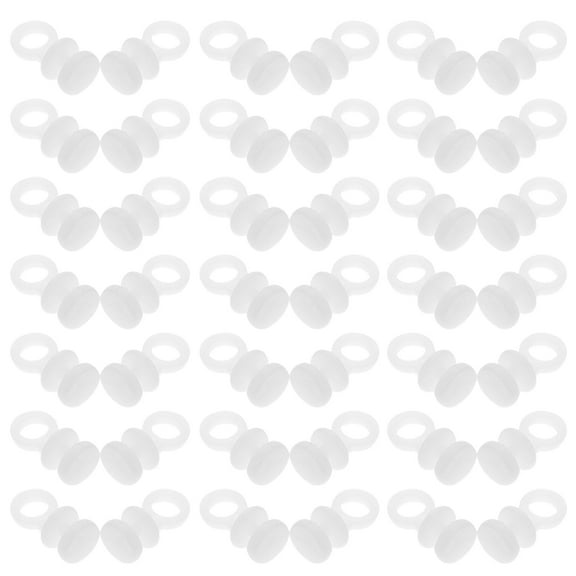 Raindrops 100Pcs White Plastic Curtain Roller Hooks Multipurpose Curtain Track Wheels