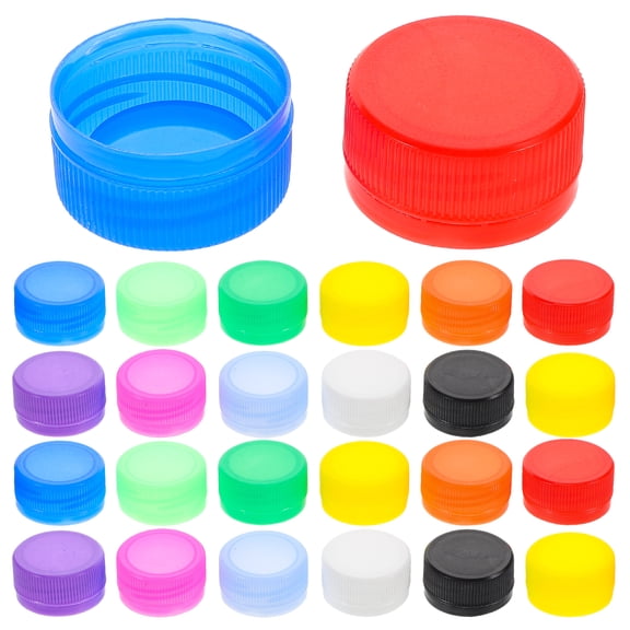 Raindrops 100pcs DIY Bottle Cap Covers Decorative Bottle Caps Colorful Plastic Bottle Lids DIY Bottle Cap Crafts for Scrapbooking Learning Activities