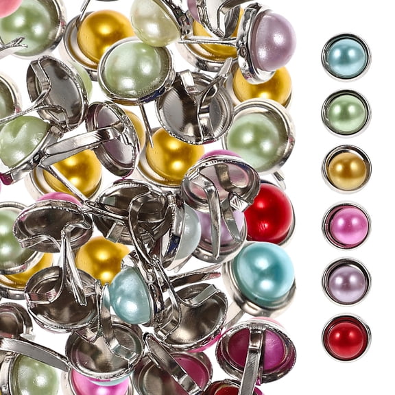 FOMIYES 100 Pcs Metal Alloy Two-Prong Brads for Crafting, Scrapbooking, Paper Decoration, Art Supplies