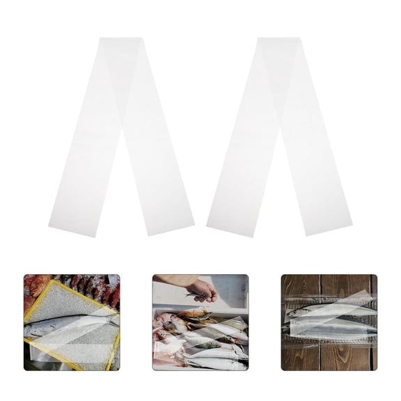 Raindrops 100pcs Leakproof Fish Transport Bags Clear Plastic Fish Storage Bags Bottom Fish Packing Containers for Long