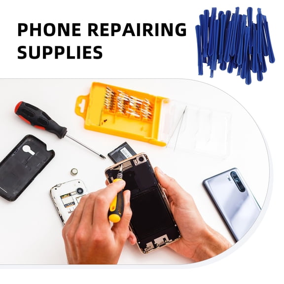 Raindrops 100pcs Mobile Phone Disassembly Tools Plastic Pry Bars for Laptop Screen Opening and Tablet Maintenance Prying Tools