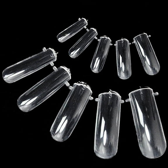 Raindrops 100pcs Nail Art System Form UV Gel Acrylic Nail Tips (Transparent)
